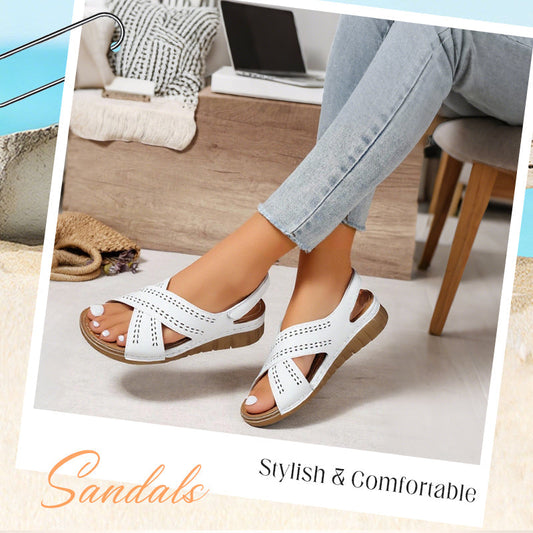 🔥Sandale confortabile retro cu pană pentru femei💥