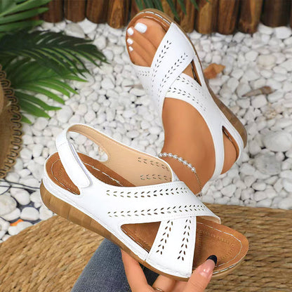 🔥Sandale confortabile retro cu pană pentru femei💥