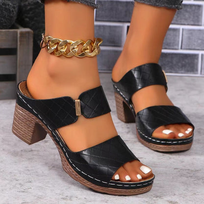 💖Sandale elegante de călcâie deschise pentru femei🌹