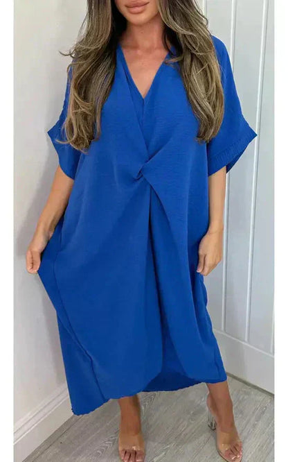 💖Rochie elegantă cu mânecă scurtă și decolteu în V