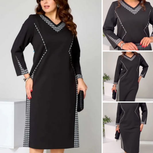 【S-4XL】🌺Rochie elegantă cu imprimeu patchwork