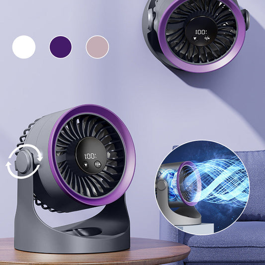 ❄️✨ Ventilator Mini Reîncărcabil cu Montare pe Perete și LED – Răcire 360°, Viteză Reglabilă și Economie de Spațiu! 🔋💡