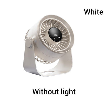 ❄️✨ Ventilator Mini Reîncărcabil cu Montare pe Perete și LED – Răcire 360°, Viteză Reglabilă și Economie de Spațiu! 🔋💡