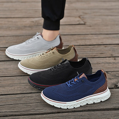 🦶3D Support & Cushioning, Pain-Free Walking✨ Men's Supportive Sneakers – Arch Support & Shock-Absorbing Rubber Sole ✨