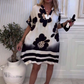 🌸Femei imprimate Loose Deep V-Neck rochie