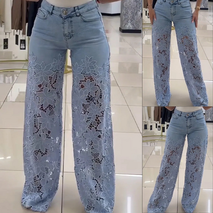 【S-2XL】🌸Jans cu dantelă decupată