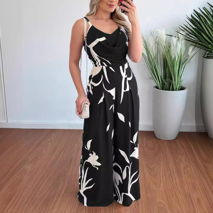 Femei Spaghetti Straps Backless Pantaloni dintr-o singură piesă