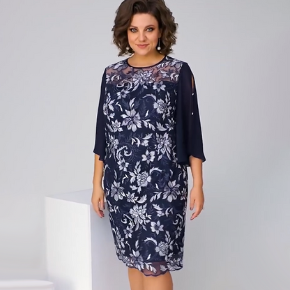 Rochie Midi din plasă cu imprimeu floral pentru femei