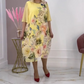 Rochie midi casual cu imprimeu floral pentru femei