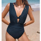 🩱Culoare solidă Lace Up Costum de baie două piese
