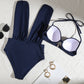 🩱Culoare solidă Lace Up Costum de baie două piese