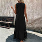 Women's Casual V-Neck Sleeveless Ruffled Maxi Dress