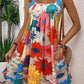 🔥 Rochie simplă imprimată fără mâneci