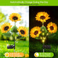 🌻 Lămpi solare în formă de floare de soare – Pornire/oprire automată, 14 ore de lumină și rezistență la apă IP65, perfecte pentru grădină și terasă ✨☀️