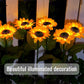 🌻 Lămpi solare în formă de floare de soare – Pornire/oprire automată, 14 ore de lumină și rezistență la apă IP65, perfecte pentru grădină și terasă ✨☀️
