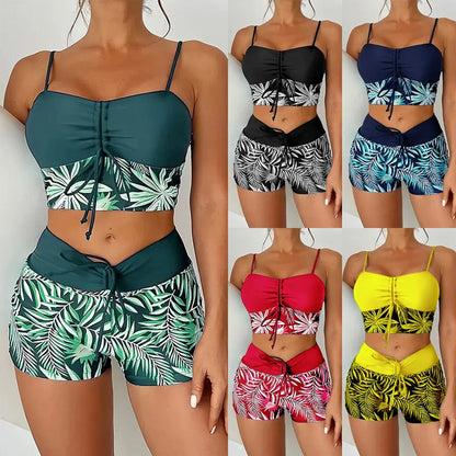 👙 Costum de Baie 2 Piese cu Imprimeu pentru Femei | Stil Modern & Confort la Plajă 🌊☀️