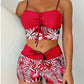 👙 Costum de Baie 2 Piese cu Imprimeu pentru Femei | Stil Modern & Confort la Plajă 🌊☀️