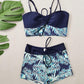 👙 Costum de Baie 2 Piese cu Imprimeu pentru Femei | Stil Modern & Confort la Plajă 🌊☀️