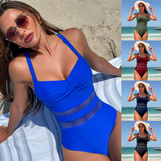 👙✨ Costum de Baie Întreg cu Insertii din Plasă – Eleganță Seducătoare și Stil Unic! 🌊💃