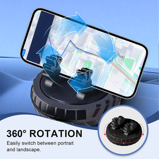 🔥 Ofertă limitată – Suport compact pentru telefon auto, rotativ la 360° 🚗