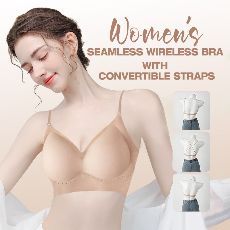 ☁️Seamless & Wireless, Skin-Friendly Comfort👙 Women's Seamless Wireless Bra – Fixed Cups, Invisible & Comfortable ✨