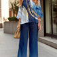 Women's Soft Casual Top & Wide-Leg Pants Set