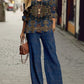 Women's Soft Casual Top & Wide-Leg Pants Set