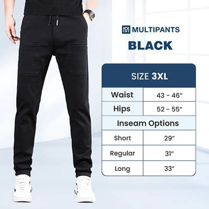 🏃Ultimate Stretch, Freedom to Move👖 MultiPants Stretchy Cargo Pants – Moisture-Wicking & Deep Crotch | Perfect for Active Lifestyle, Commute & Daily, All-Day Comfort ✨