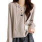 Women’s Stylish Long Sleeve Hooded Knit Top
