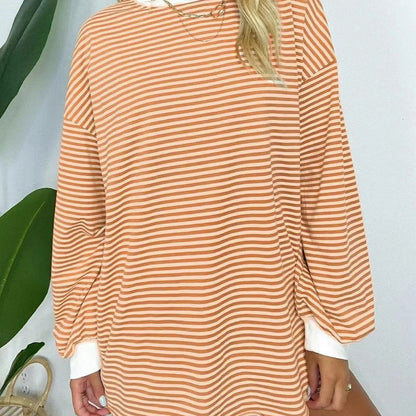 Wymiarowy pasiastki pullover w paski kobiet