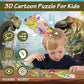 🦖🧩 Set Puzzle 3D Educativ cu Dinozauri – 50 de Piese Colorate pentru Creativitate & Gândire Spațială! 🎨✨