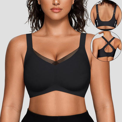 ✨Respirabil și fără restricții 😍 Sutien push-up fără cusături din plasă pentru femei