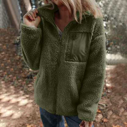 🎉Winter Hot Sale 49% Off🌹Women’s Warm Zip-Up Coat with Chest Pocket