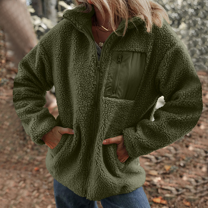 🎉Winter Hot Sale 49% Off🌹Women’s Warm Zip-Up Coat with Chest Pocket