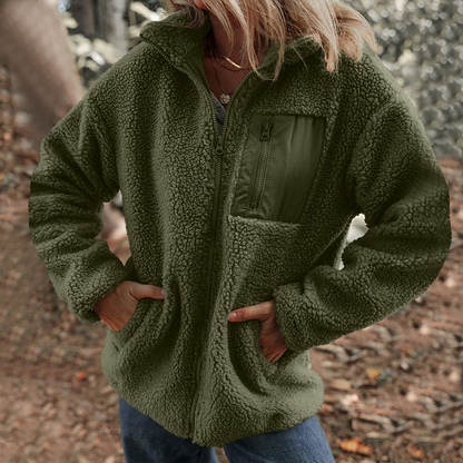 🎉Winter Hot Sale 49% Off🌹Women’s Warm Zip-Up Coat with Chest Pocket
