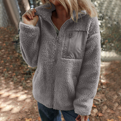 🎉Winter Hot Sale 49% Off🌹Women’s Warm Zip-Up Coat with Chest Pocket