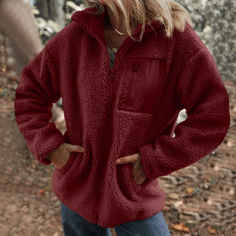 🎉Winter Hot Sale 49% Off🌹Women’s Warm Zip-Up Coat with Chest Pocket