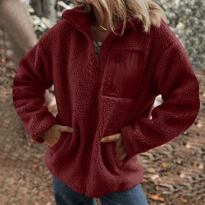 🎉Winter Hot Sale 49% Off🌹Women’s Warm Zip-Up Coat with Chest Pocket