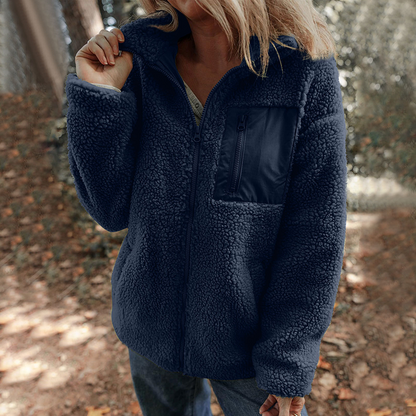 🎉Winter Hot Sale 49% Off🌹Women’s Warm Zip-Up Coat with Chest Pocket