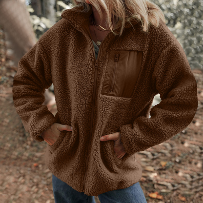 🎉Winter Hot Sale 49% Off🌹Women’s Warm Zip-Up Coat with Chest Pocket