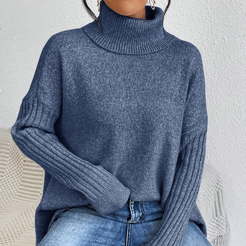 🎨Solid Color Versatile, Multi-Occasion🧶 Women's Solid Color Turtleneck Sweater – Easy to Style, Perfect for Work & Weekend ✨