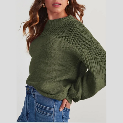 🎨Classic Solid Color, Versatile & Stylish👚 Women's Solid Knit Sweater – Minimalist Design, Easy to Match ✨