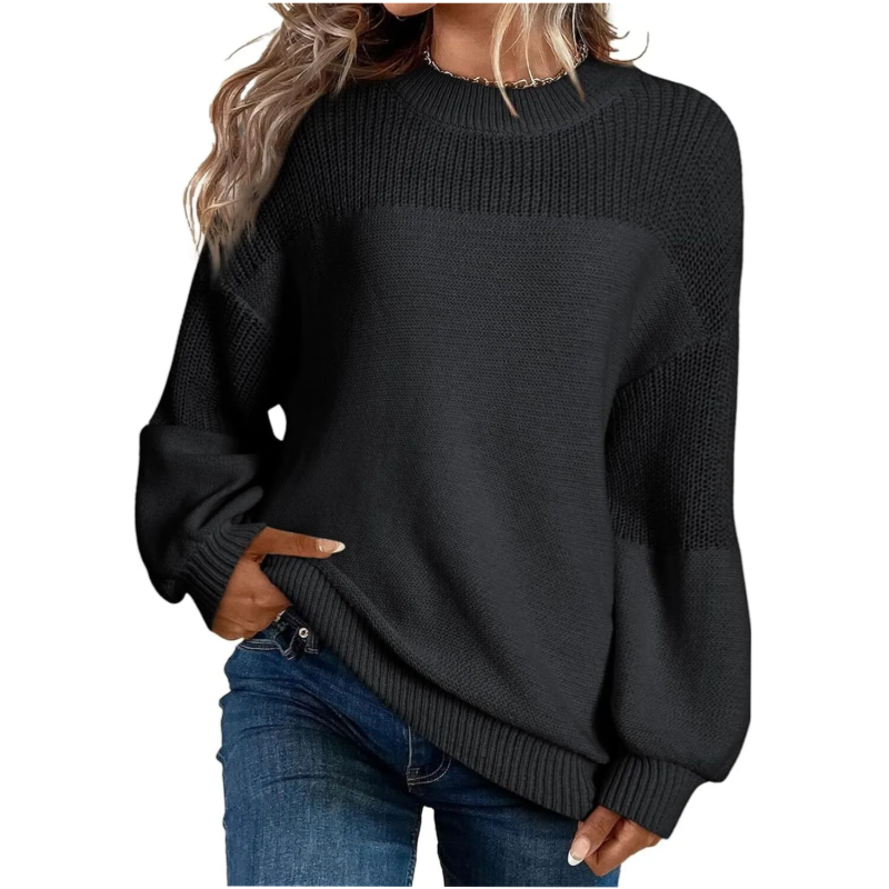 🎨Classic Solid Color, Versatile & Stylish👚 Women's Solid Knit Sweater – Minimalist Design, Easy to Match ✨