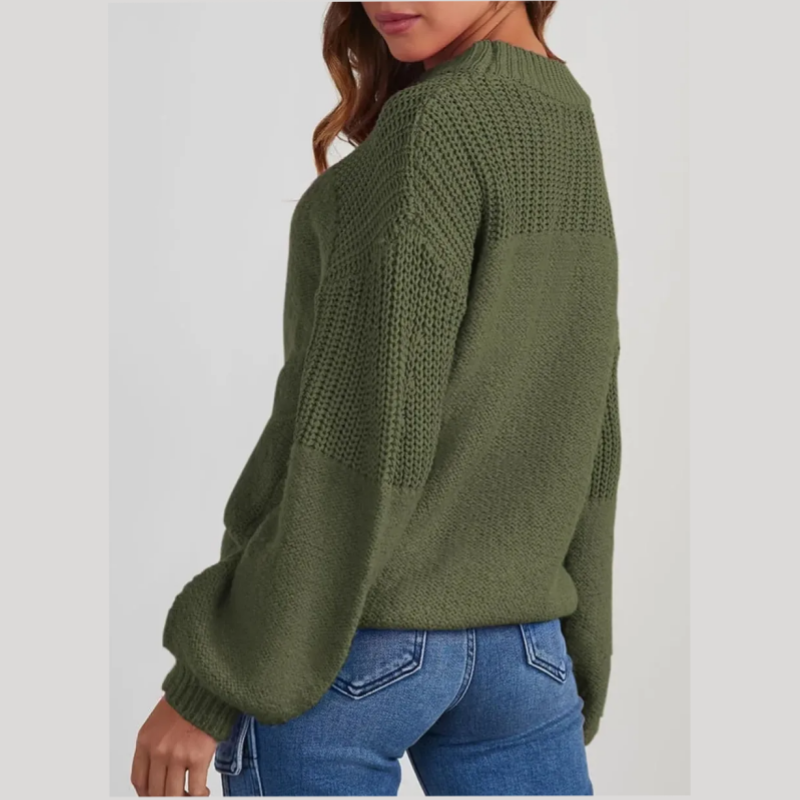 🎨Classic Solid Color, Versatile & Stylish👚 Women's Solid Knit Sweater – Minimalist Design, Easy to Match ✨