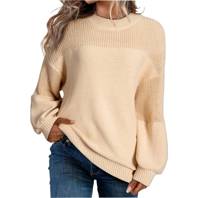 🎨Classic Solid Color, Versatile & Stylish👚 Women's Solid Knit Sweater – Minimalist Design, Easy to Match ✨