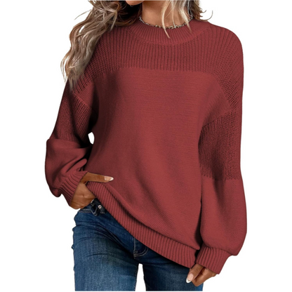 🎨Classic Solid Color, Versatile & Stylish👚 Women's Solid Knit Sweater – Minimalist Design, Easy to Match ✨