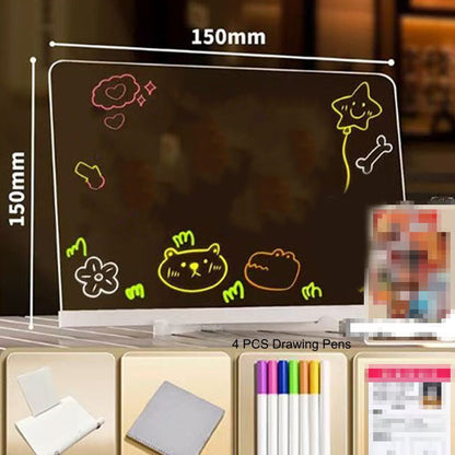🎨✨ Tablă de Desen Luminoasă Reutilizabilă – Distracție, Creativitate și Magie pentru Cei Mici! 🖍️💡