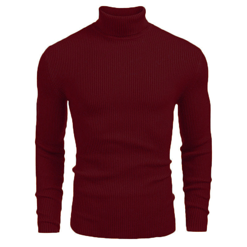 👔Slim & Versatile, 13 Colors🧶 Men's Turtleneck Sweater – Classic Solid, Business & Casual ✨