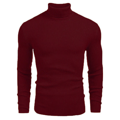 👔Slim & Versatile, 13 Colors🧶 Men's Turtleneck Sweater – Classic Solid, Business & Casual ✨