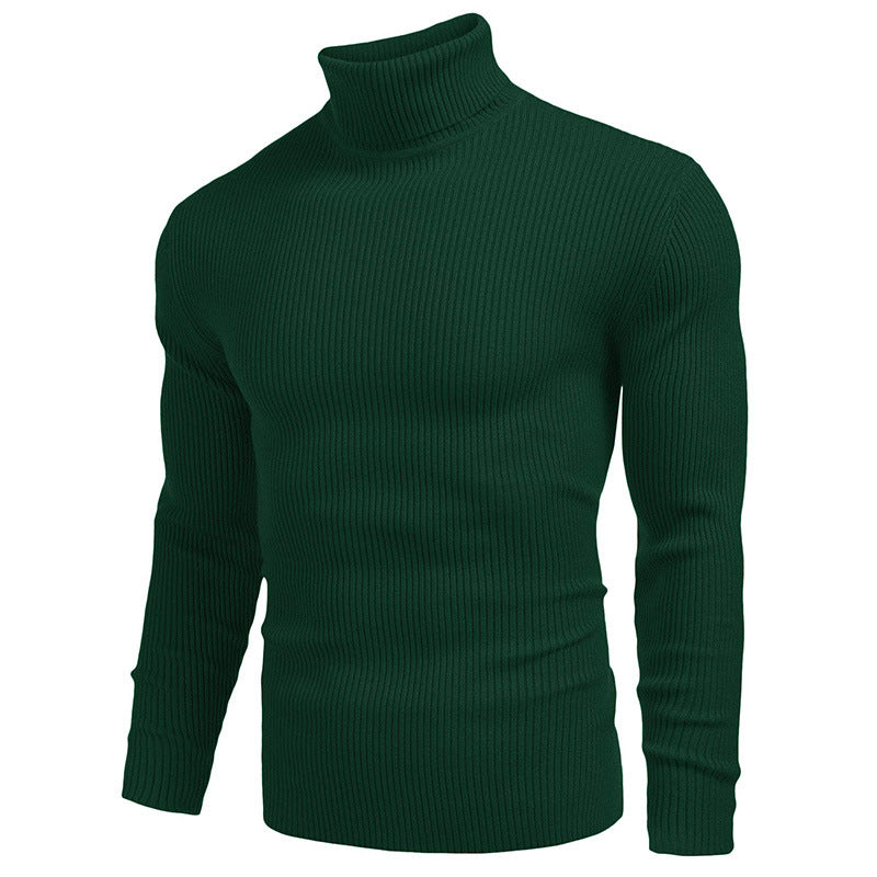 👔Slim & Versatile, 13 Colors🧶 Men's Turtleneck Sweater – Classic Solid, Business & Casual ✨